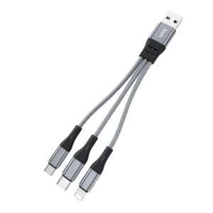 Hoco 3 in 1 USB Charging Short Cable