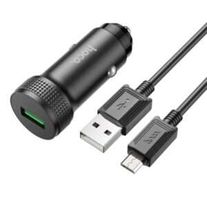 Hoco Z49A Fast Charging Car Charger Set USB to Micro Cable (1)