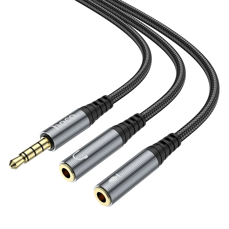 Hoco UPA21 2 in 1 Male to Female Headset Audio Adapter Cable