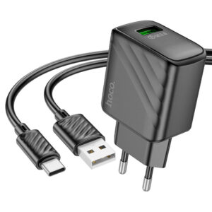 Hoco CS21A 18W Wall Charger Set With USB-A To Type C