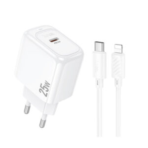 Hoco CS53A 25W Wall Charger Set With Type C To Ip Cable