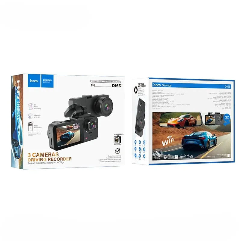 Hoco D163 3 Cameras Driving Recorder
