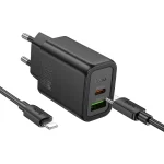 Hoco N63 PD QC3.0 30W Dual Port Fast Charging Wall Charger