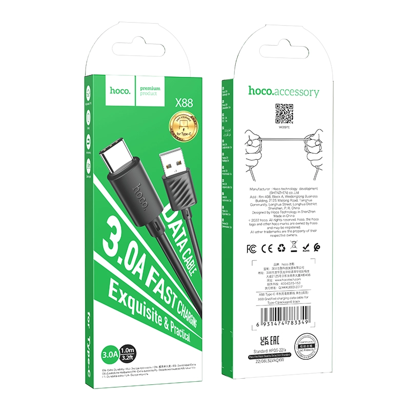 Hoco X88 USB to Type C Fast Charging Cable