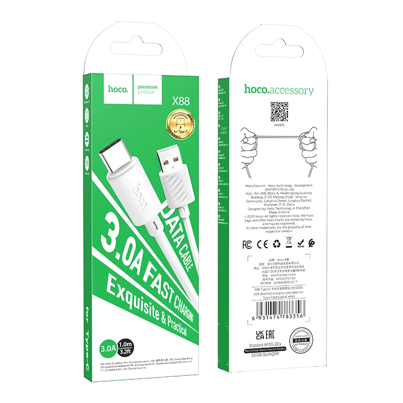 Hoco X88 USB to Type C Fast Charging Cable