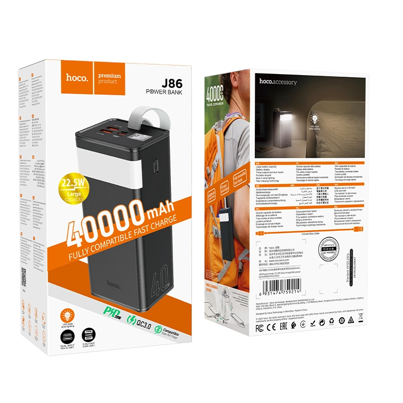 Hoco J86 Powermaster 40000mAh Power Bank | Hoco Bangladesh