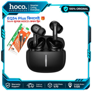 HOCO EQ34 Plus TWS Earbuds with Free HOCO Cable Offer
