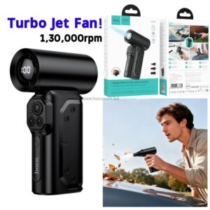 Hoco HX68 Flujo handheld Turbo Jet Fan 130000RPM black
