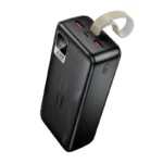 Hoco MMJ25 Resolute 30000mAh power bank with LED digital display, 22.5W USB-A output and 20W USB-C PD fast charging port.