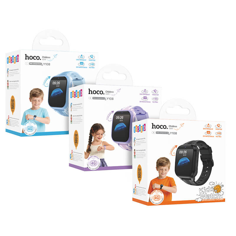 Hoco Y108 4G Children Phone Watch – GPS Tracking, SIM Calling & Safety Features for Kids - Image 7