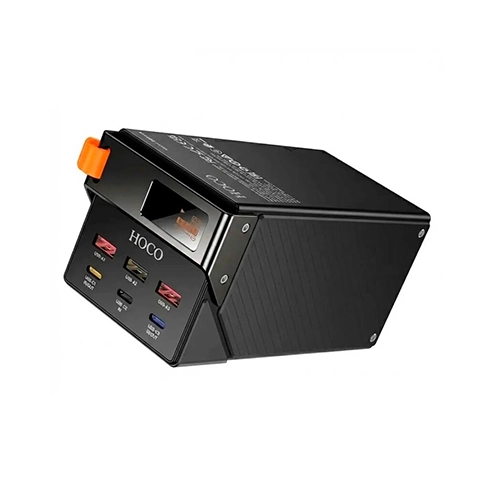 Hoco DB100 Harmony 30000mAh PD65W power bank in black, fully compatible fast charging for laptops smartphones and tablets simultaneously.