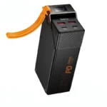 Hoco DB100 Harmony 30000mAh PD65W power bank in black, fully compatible fast charging for laptops smartphones and tablets simultaneously.