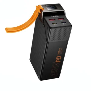 Hoco DB100 Harmony 30000mAh PD65W power bank in black, fully compatible fast charging for laptops smartphones and tablets simultaneously.