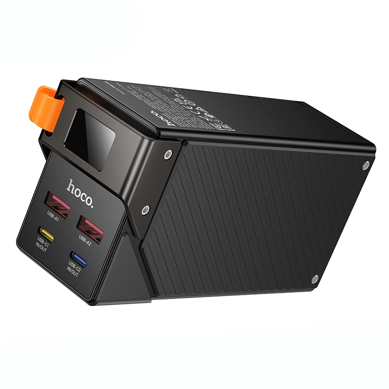 Hoco DB100 Harmony 30000mAh PD65W power bank in black, fully compatible fast charging for laptops smartphones and tablets simultaneously.