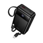 The Hoco DYM12 22.5W 20000mAh Power Bank with built-in Lightning & Type-C cables charges phones, tablets & more at 22.5W max.