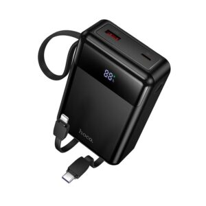 The Hoco DYM12 22.5W 20000mAh Power Bank with built-in Lightning & Type-C cables charges phones, tablets & more at 22.5W max.