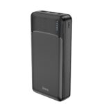 Hoco DB22 Brilliance 10000mAh power bank with LED battery display, dual USB output ports and ABS PC lithium polymer construction in black.