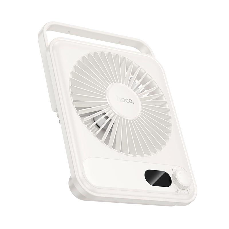 Hoco HX607 Ultra Slim Desktop Fan with 100 Wind Levels & LED Display – 2000mAh Rechargeable - Image 2