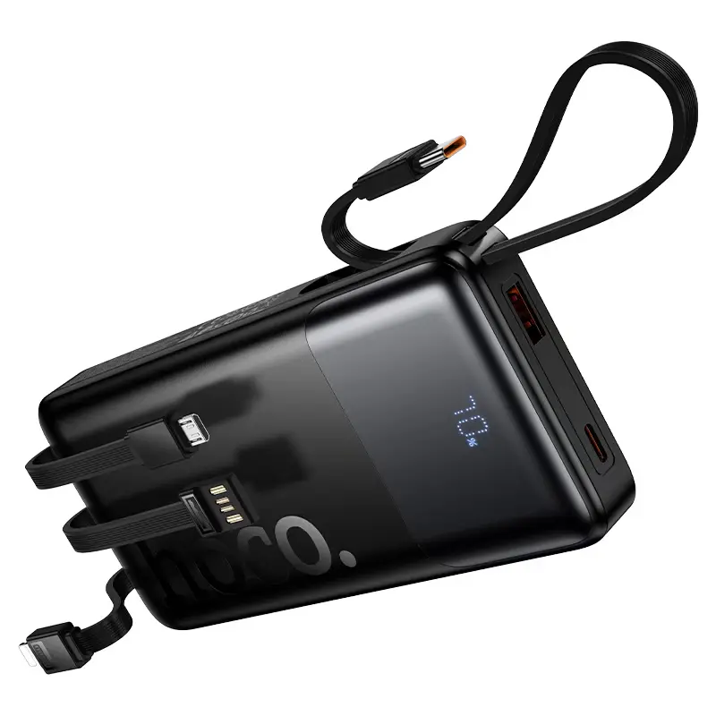 Hoco J156 Founder Power Bank – 10000mAh with 5 Outputs and Zero Missing Cables