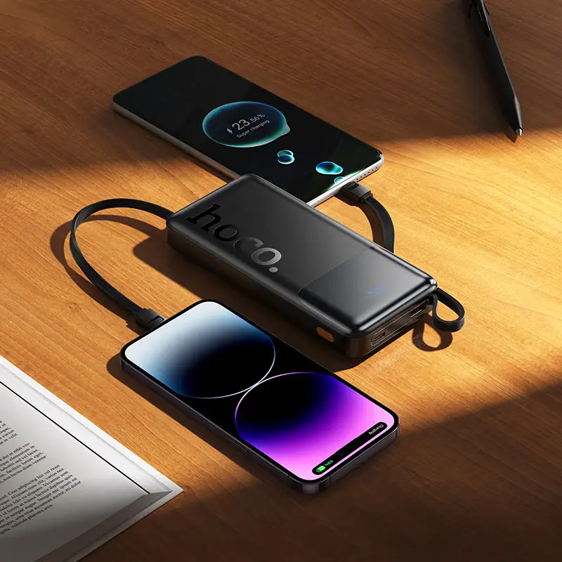 Hoco J156 Founder Power Bank – 10000mAh with 5 Outputs and Zero Missing Cables