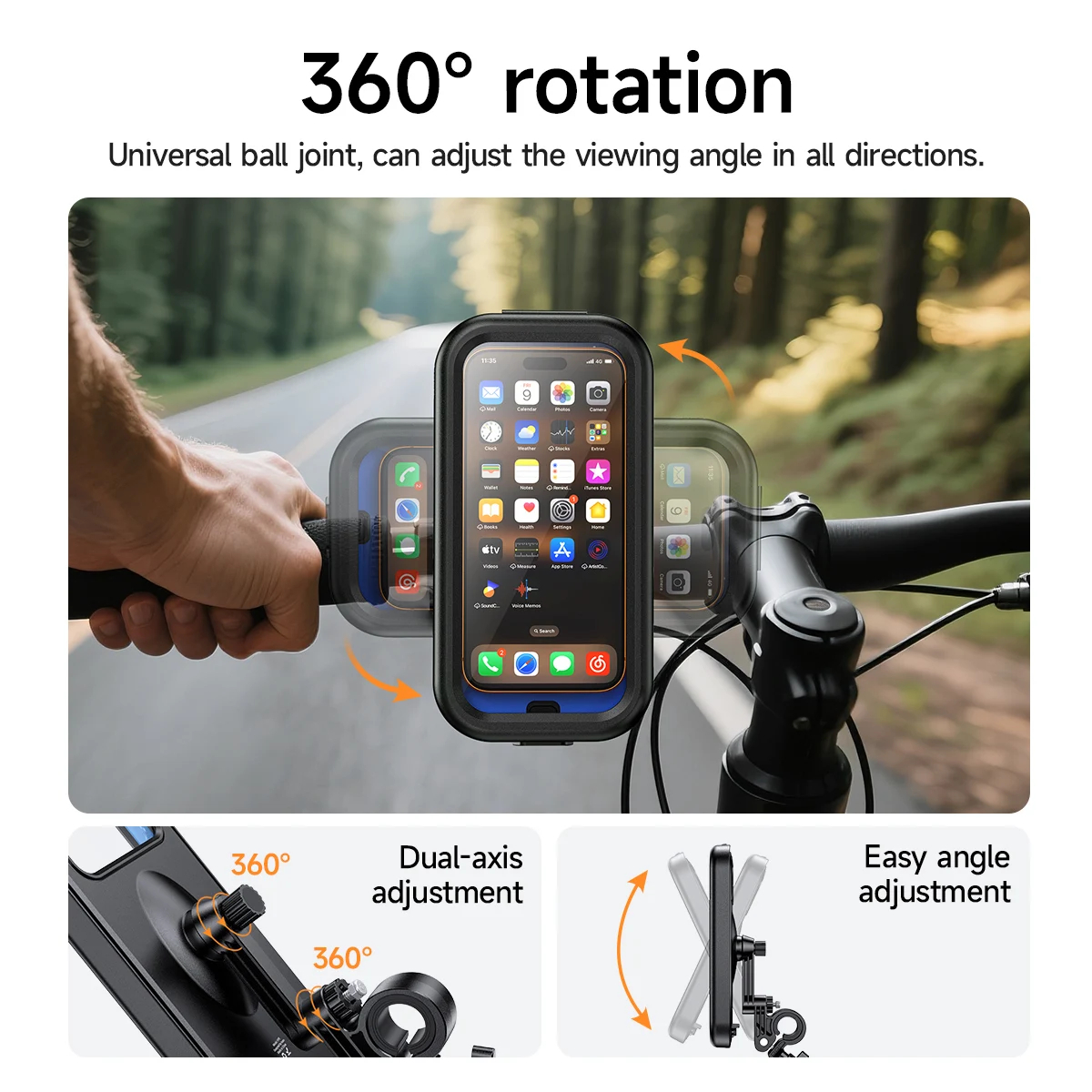 Hoco H95 Waterproof Touch Screen Riding Phone Holder - Image 6
