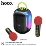 Hoco DS68 RGB Bluetooth speaker with two wireless microphones