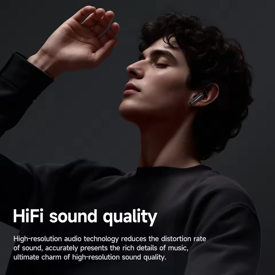 Hoco EQ33 Gem Wireless Earbuds with App Control – Black - Image 3