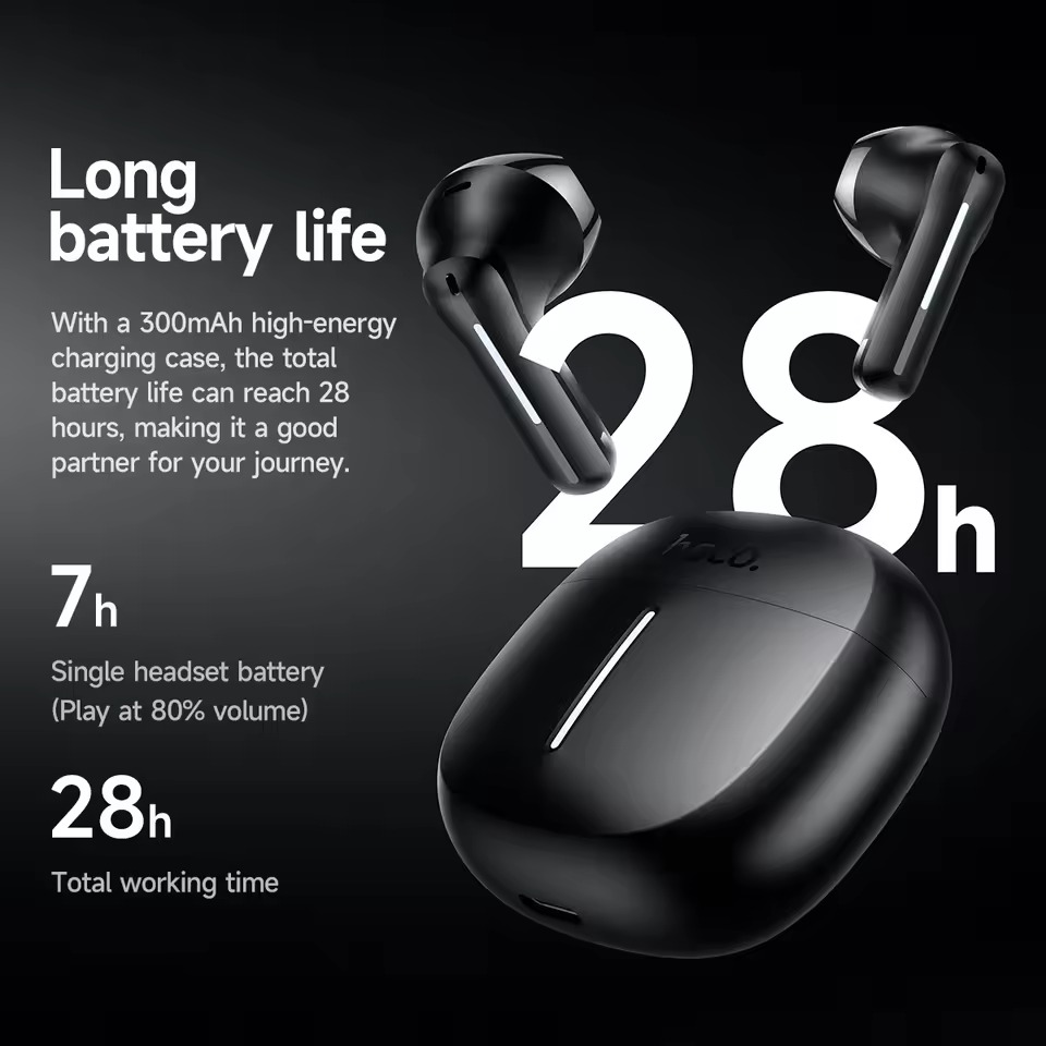 Hoco EQ33 Gem Wireless Earbuds with App Control – Black - Image 6